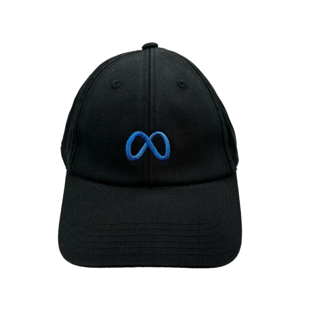 Black Baseball Cap Meta Infinity Logo Pacific Headwear Adjustable OSFM